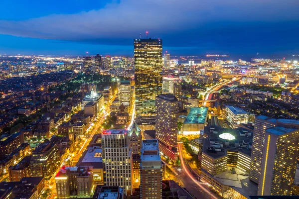Letecký pohled z Bostonu v Massachusetts — Stock fotografie