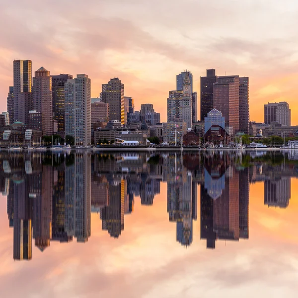 Boston belvárosában skyline panoráma — Stock Fotó