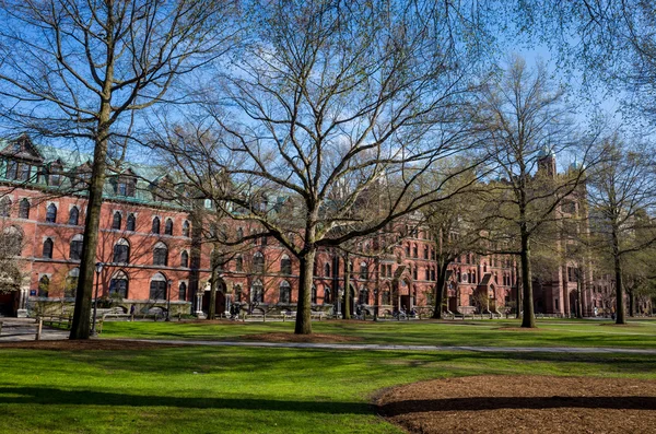 Yale Üniversitesi Bahar mavi gökyüzü binalarda