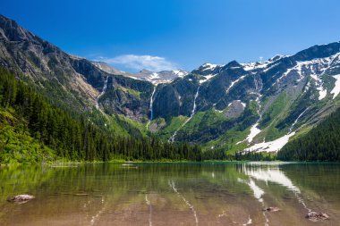Scenic mountain views, Avalanche Lake, Glacier National Park Mon clipart