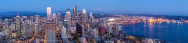 Seattle manzarası alacakaranlıkta
