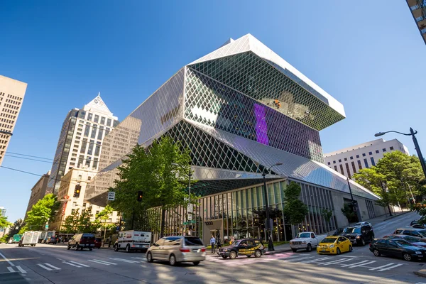 Biblioteca pubblica a Seattle — Foto Stock