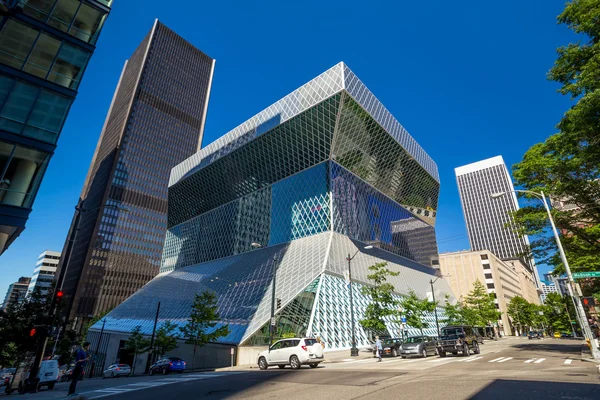 Biblioteca pubblica a Seattle — Foto Stock