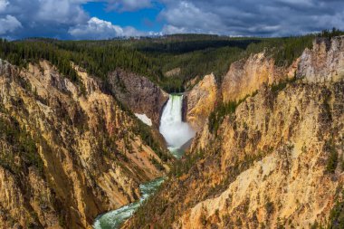 Lower Falls of the Yellowstone from Artist Point clipart