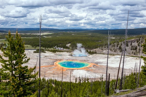 Yellowstone grand prismatic spring — Stock Photo, Image