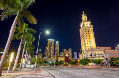 Alacakaranlıkta Miami Freedom Tower