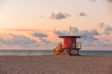  Lifeguard Tower in South Beach, Miami Beach, Florida clipart