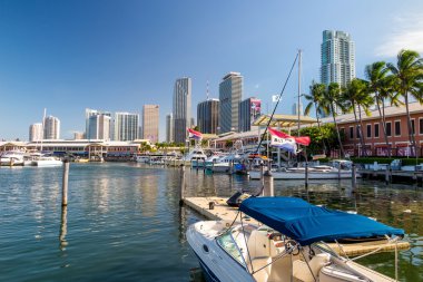 Görünümü Bayside Market ve Miami Marina 