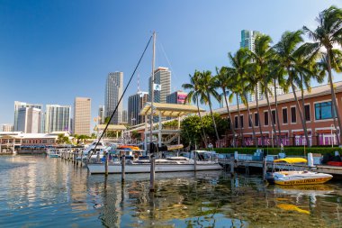 Görünümü Bayside Market ve Miami Marina 