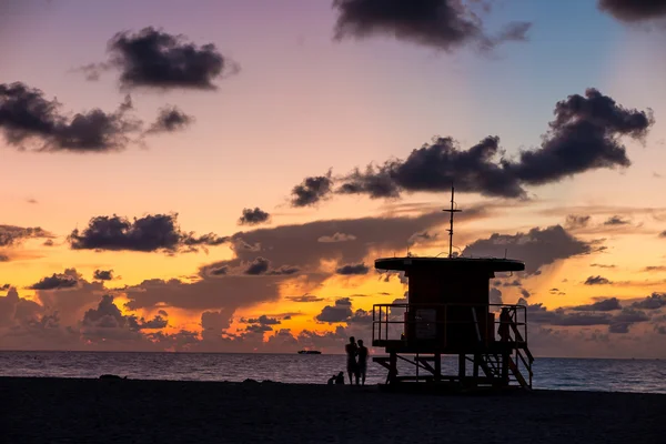 Lifeguard Tower in South Beach, Miami Beach, Florida — Stock Photo, Image