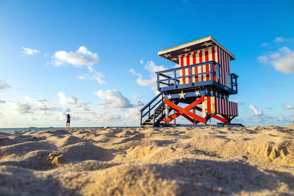 Wieża ratownik w south beach, miami beach, florida — Zdjęcie stockowe