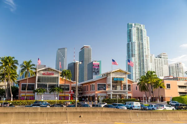 View of Miami Marina and Bayside Marketplace — Stock Photo, Image