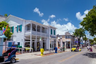 Key West, Florida şehir merkezinin görünümü