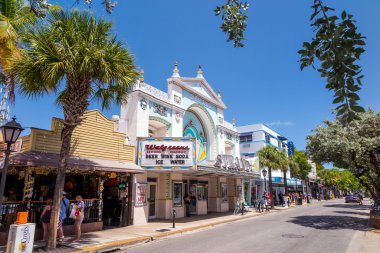 Key West, Florida şehir merkezinin görünümü