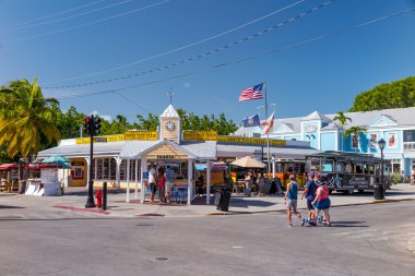 Key West, Florida şehir merkezinin görünümü