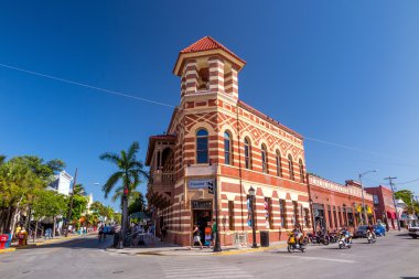 Key West, Florida şehir merkezinin görünümü