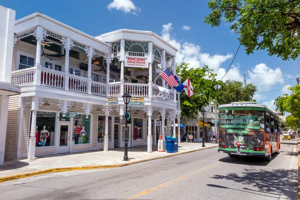 Key West, Florida şehir merkezinin görünümü