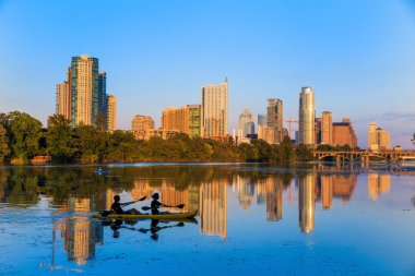 downtown Austin, Texas görünümünü