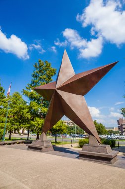 Texas Star Bob Bullock Texas devlet geçmiş Museu önünde