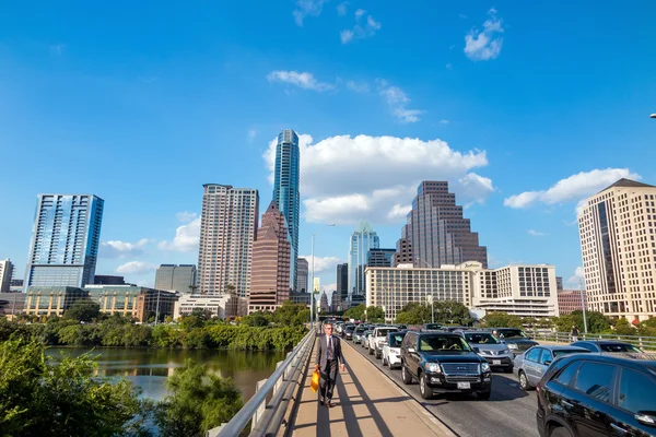 Άποψη της Austin, στο κέντρο της πόλης στον ορίζοντα — Φωτογραφία Αρχείου