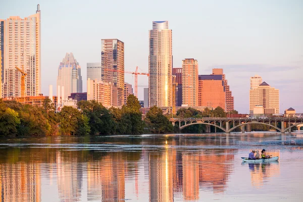 Άποψη της Austin, στο κέντρο της πόλης στον ορίζοντα — Φωτογραφία Αρχείου