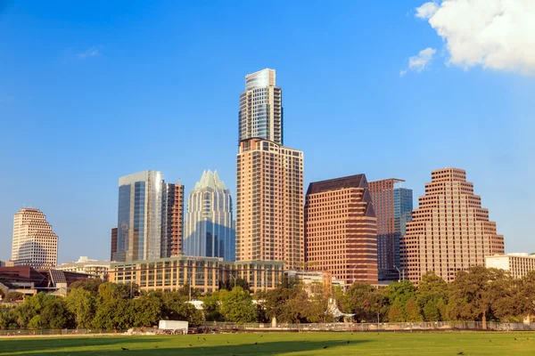 Άποψη της Austin, στο κέντρο της πόλης στον ορίζοντα — Φωτογραφία Αρχείου