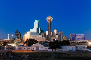 Dallas City skyline at twilight clipart