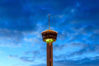 Tower of Americas at night in San Antonio, Texas clipart