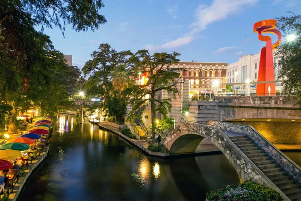 Passeggiata sul fiume a San Antonio Texas — Foto Stock