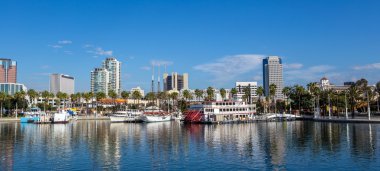 Long Beach Marina ve şehir manzarası, Long Beach, Ca