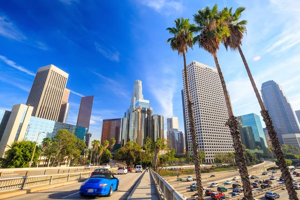 Los angeles, california, Amerikai Egyesült Államok belvárosi utca-és városrészlet — Stock Fotó