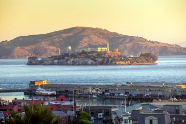 Alcatraz Island in San Francisco, USA. clipart