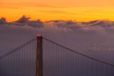 Golden gate Köprüsü ve şehir san francisco