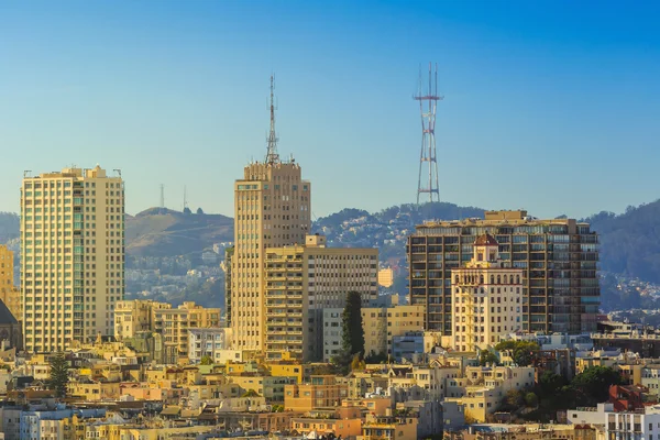 Utsikt över San Francisco från Coit Tower — Stockfoto