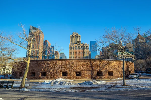 Lower Manhattan, Vista da Battery Park, New York — Foto Stock