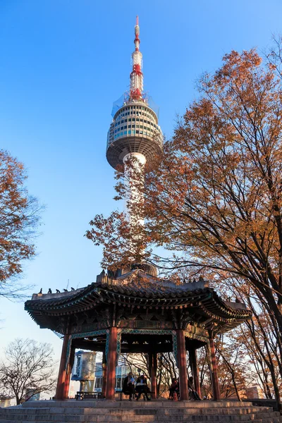 Seoul tower inKorean — Stock Photo, Image