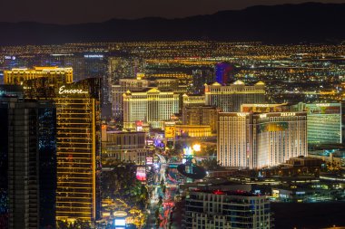 Las Vegas strip görünümünü.