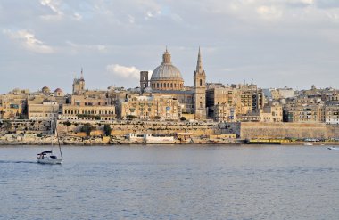 Görünüm malta'nın başkenti valletta şehri.