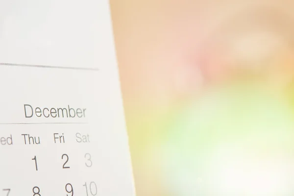 Calendário foco dezembro mês para o próximo ano Fotografias De Stock Royalty-Free