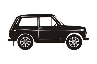  Siyah Rus retro araba