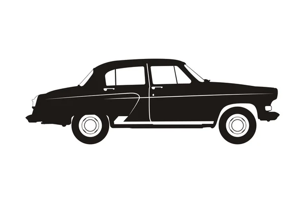 Black russian retro car — Stock Vector