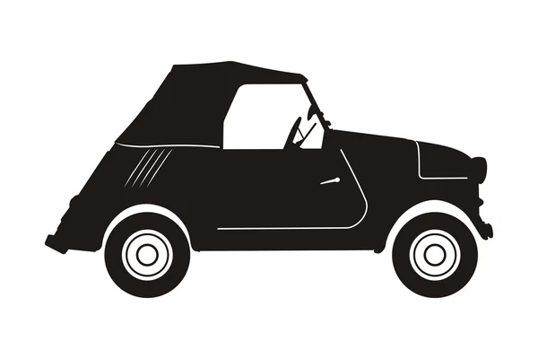 Negro ruso retro coche — Vector de stock