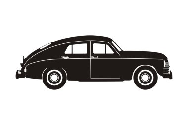  Siyah Rus retro araba