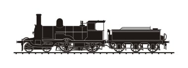 Vintage tren illüstrasyon