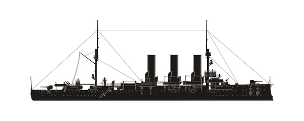 Russian Navy Cruiser Aurora — Stock Vector