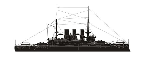 Russian Navy Cruiser Potemkin — Stock Vector