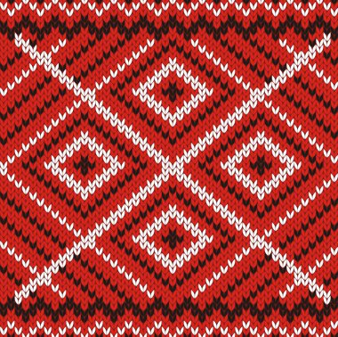 Kırmızı örgü süsleme