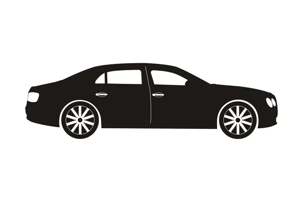 Icono coche sedán — Vector de stock