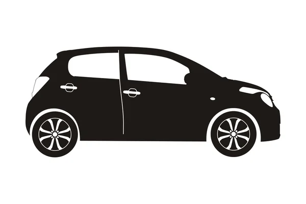 Icono coche hatchback — Vector de stock