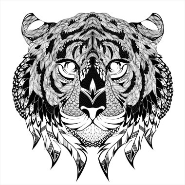 Kaplan dövmesi baş